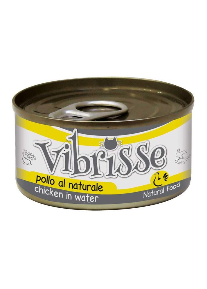 Вологий корм Natural food для кішок з куркою у власному соку 140г (8023222143586) Vibrisse (307981008)
