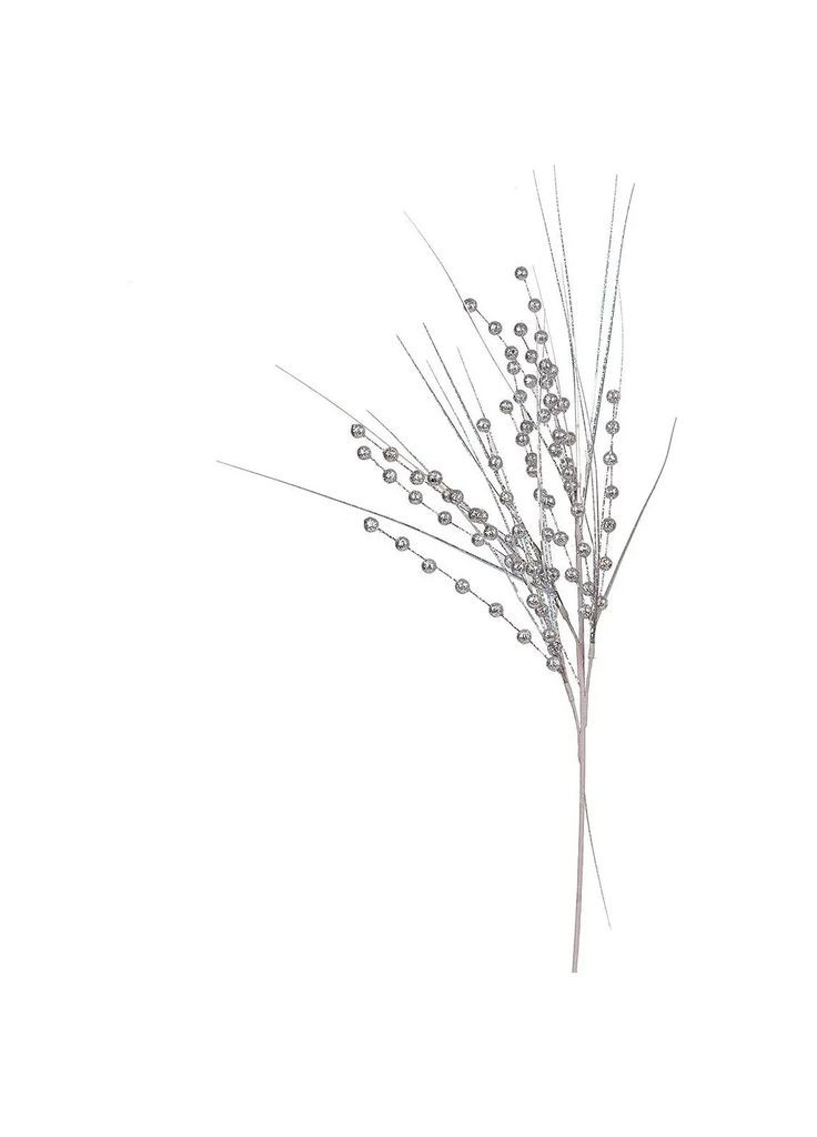 Гілка декоративна Fun Буси срібні 973977 67 см біла Yes (369345557)