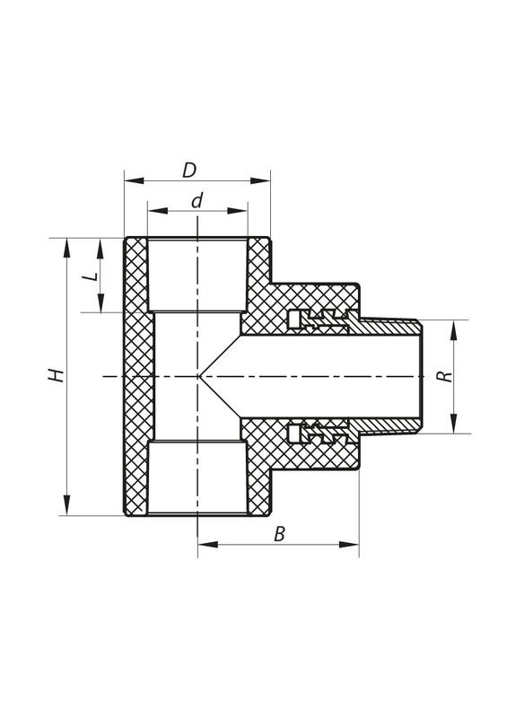Трійник НР 25x1/2M PPR K0109.PRO (KP0130) KOER (315442374)