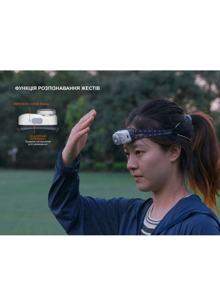 Фонарь налобный HL17R, белый Fenix (370673349)