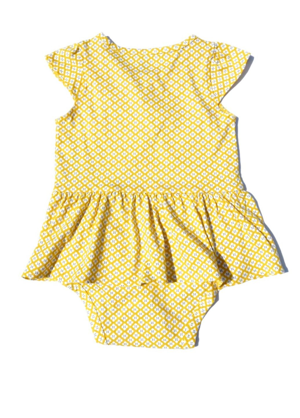 Желтый комплект (боди+лосины) саrtеr's для девочки, летний, желто-синий, 92 см Carter's