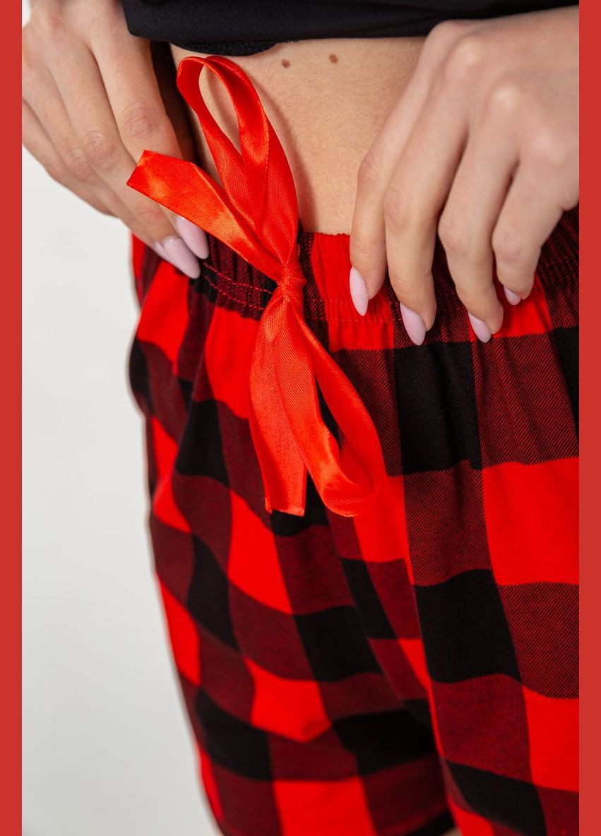 Комбинированная пижама женская, цвет черно-красный, Ager