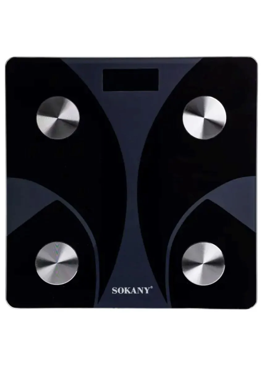 Смарт весы электронные 26х26 см до 180 кг с Bluetooth Черный SK-19029B Sokany (379011094)