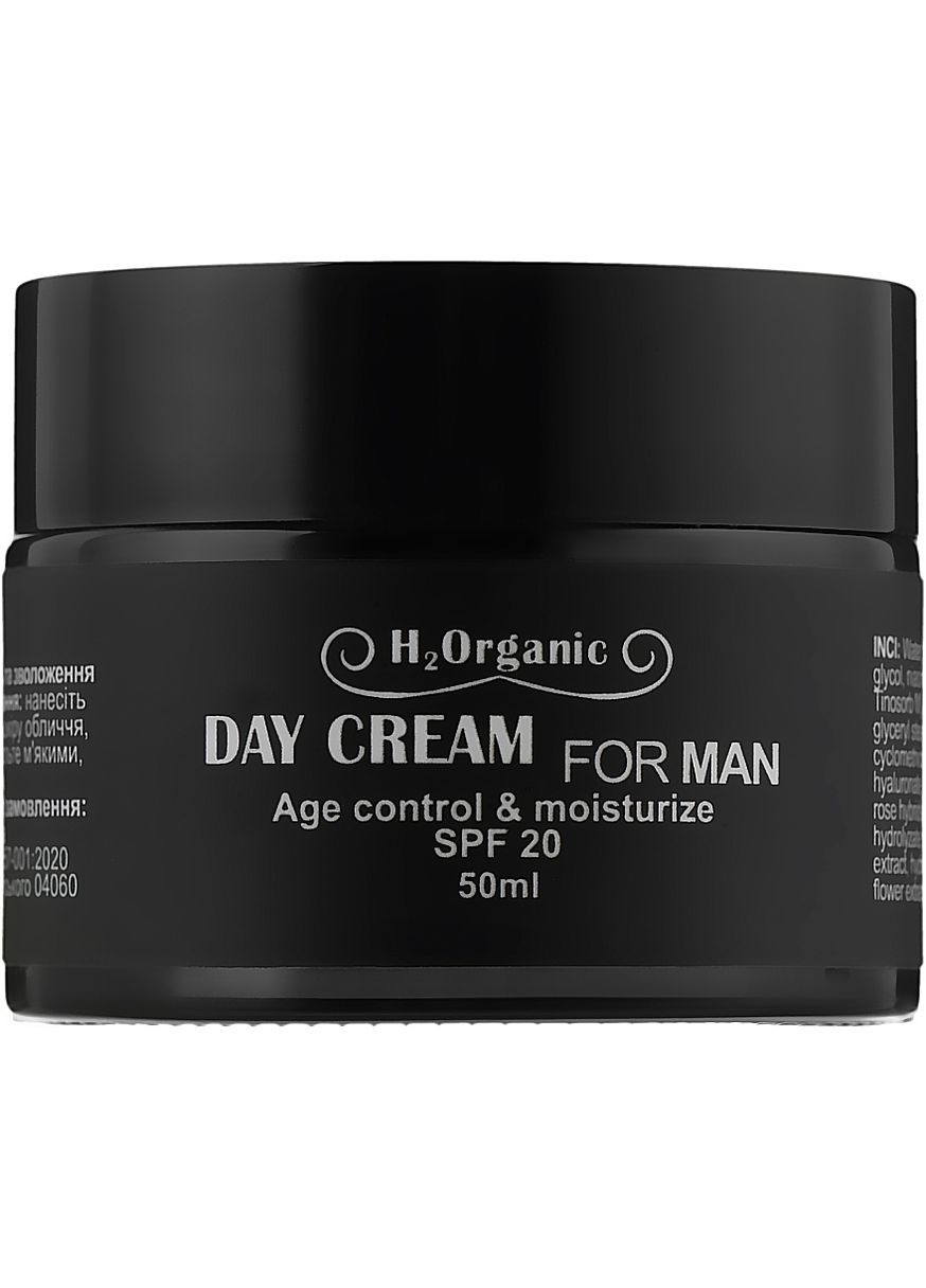 Денний крем для обличчя SPF20 Day Cream Age Control & Moisturize SPF20 50ml (946150-14621) H2Organic (368741207)