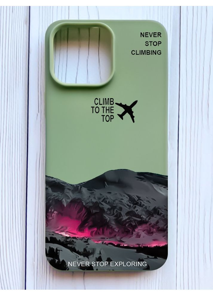 Матовий оливковий чохол на iPhone 16 Pro Max Піднімись на вершину (принт 419) Creative (370169698)