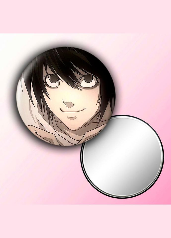 Зеркальце косметическое карманное Аниме Тетрадь смерти #0001 с рисунком круглая 56 мм No Brand (309158919)