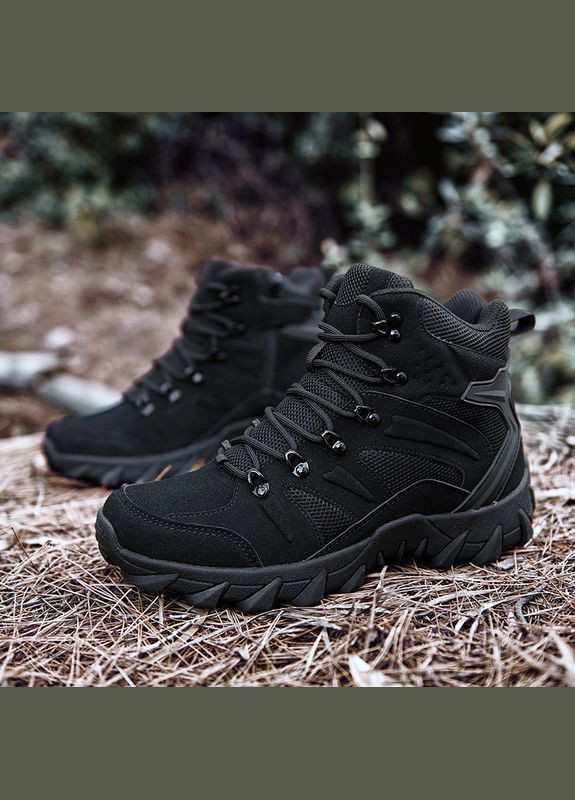 Ботинки тактические GZ702 Black р.43 высокие демисезонные для спецслужб и военных Lesko (342118474)