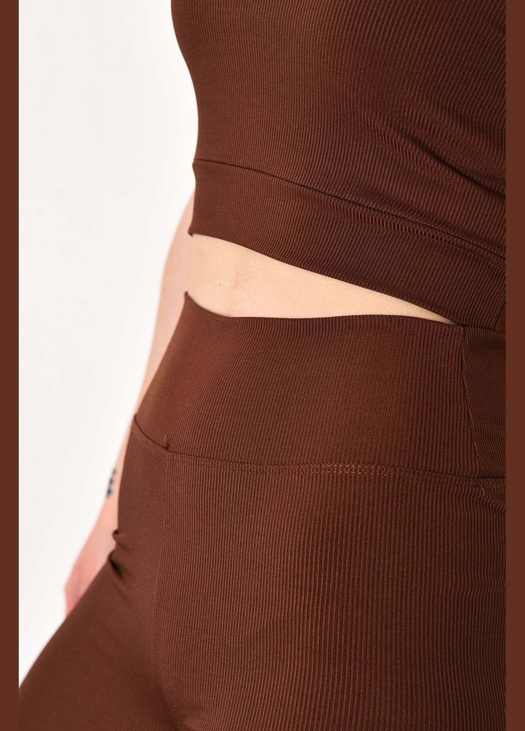 Спортивный костюм женский летний коричневого цвета Let's Shop (278761243)