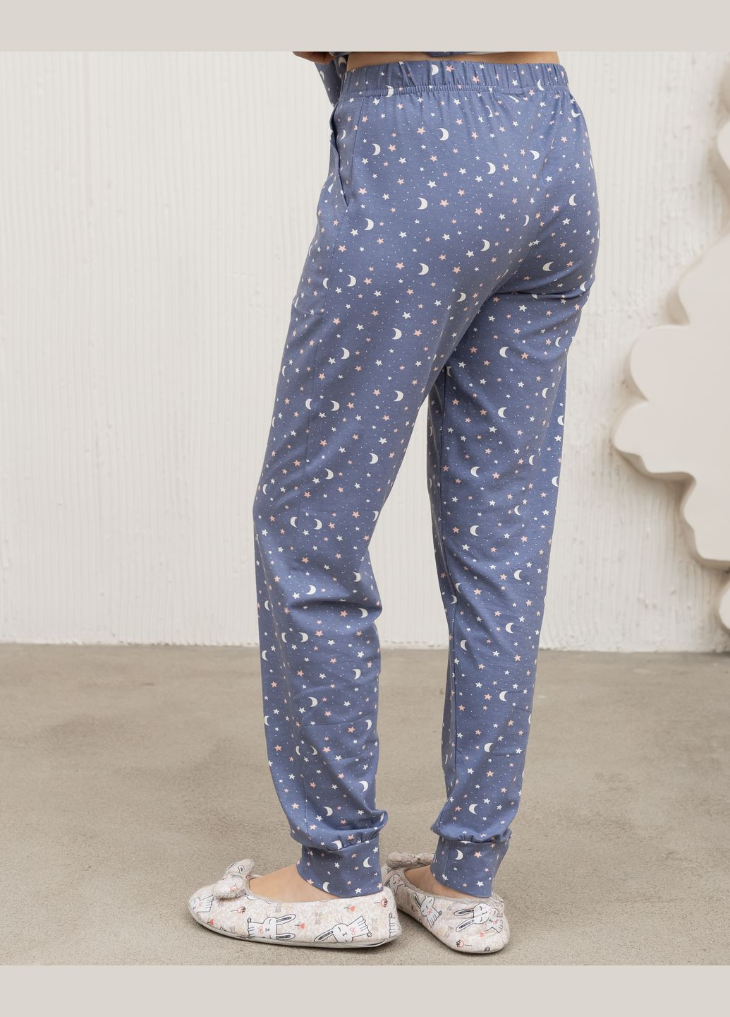 Синя комплект жіночий кофта на зав'язках Nicoletta