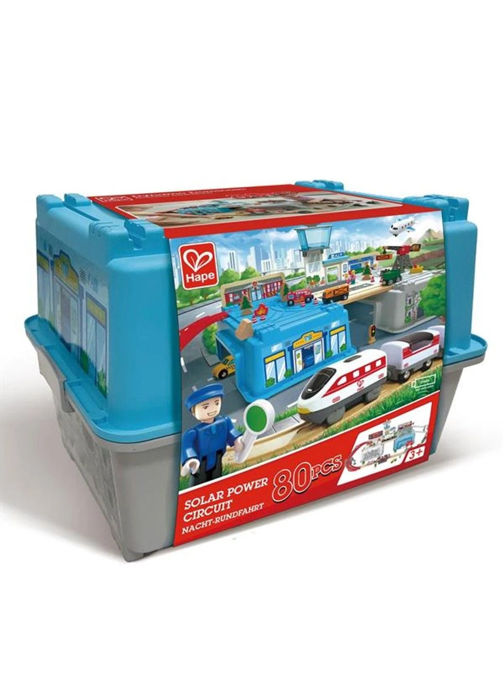 Игрушечная железная дорога в контейнере 80 эл. (E3773) Hape (333708416)