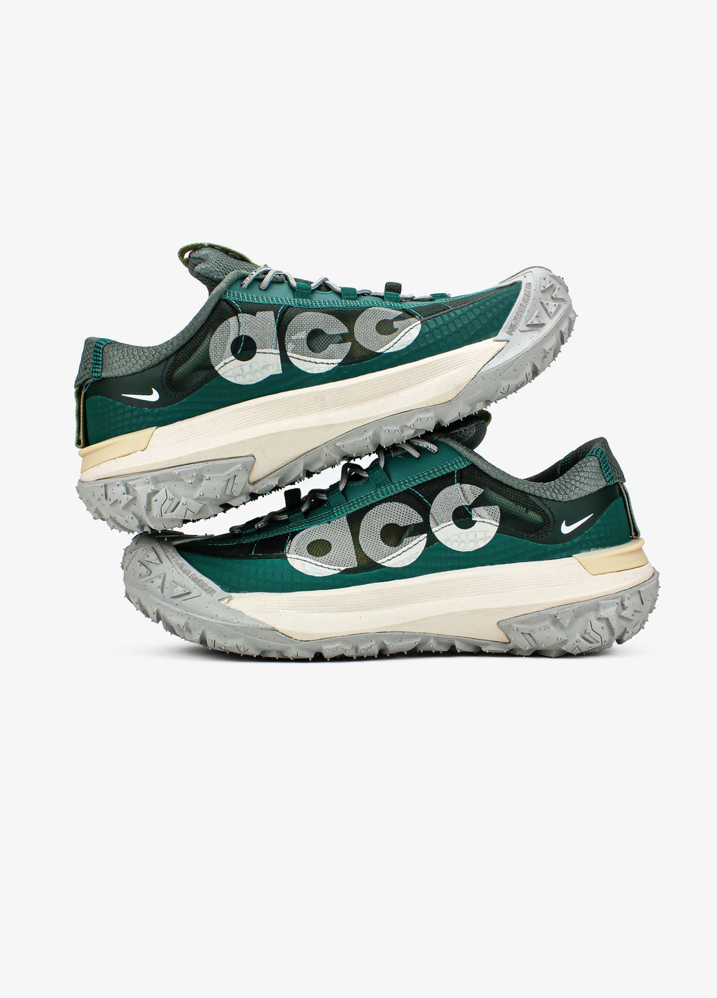 Кроссовки женские и мужские Nike Acg Mountain bicoastal green gray | Найк Асж Маунтин флай зеленые серые No Brand зелёные всесезоны (313102839)