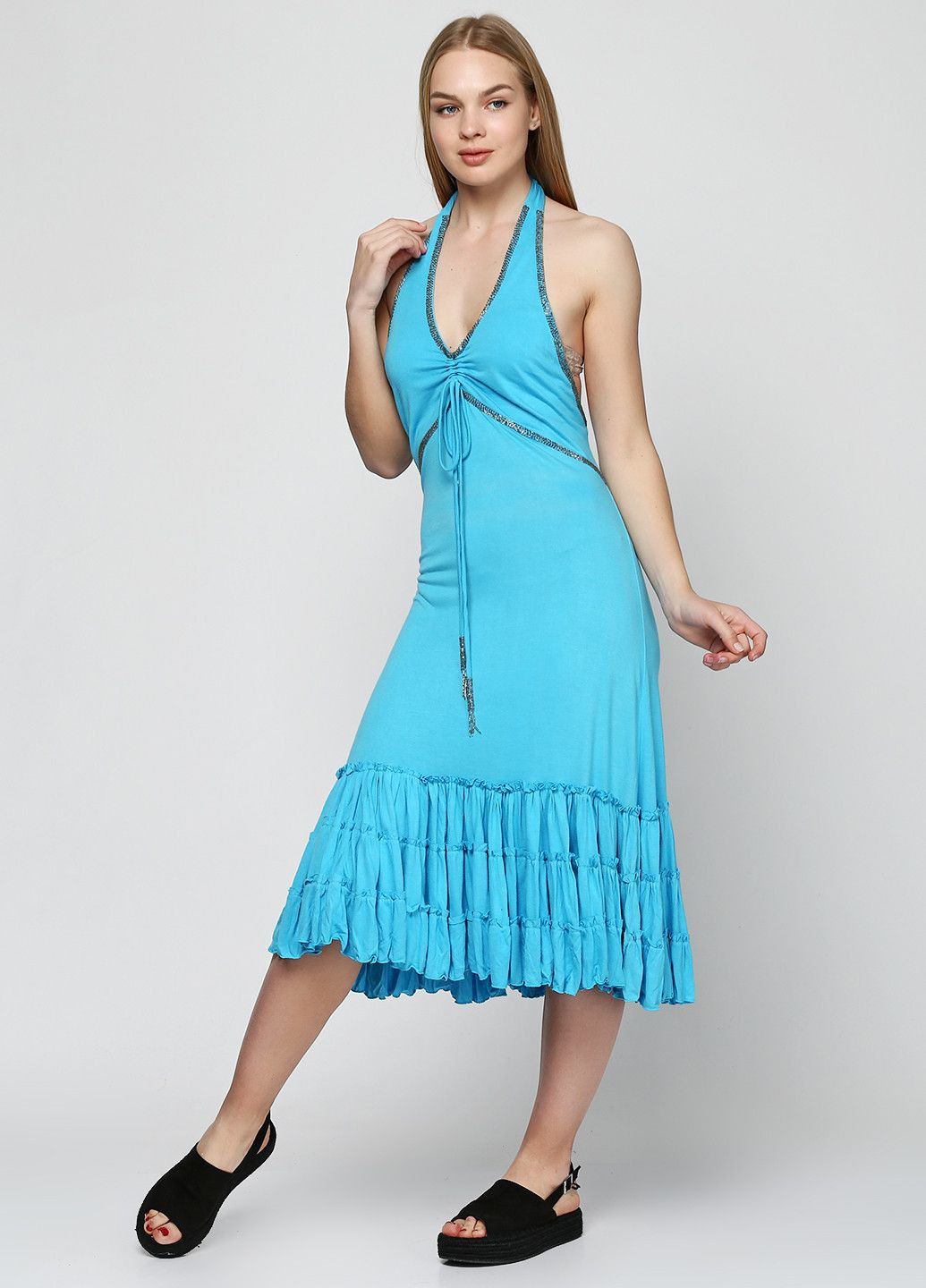 Голубое повседневный платье голубой Axel