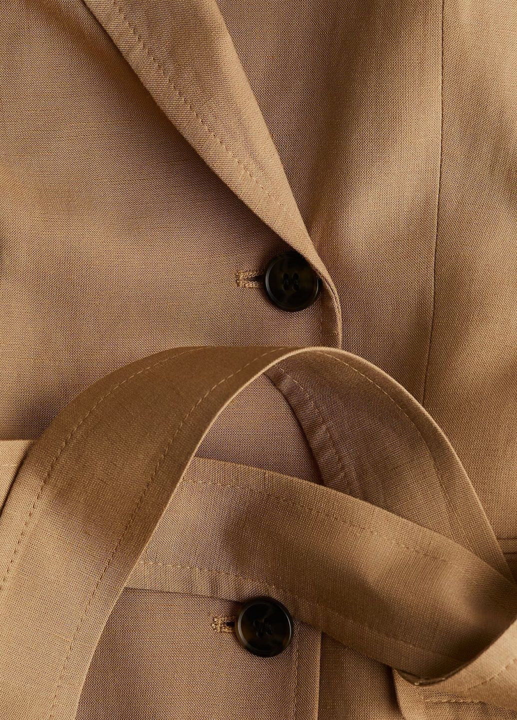 Бежева ділова сукня H&M однотонна