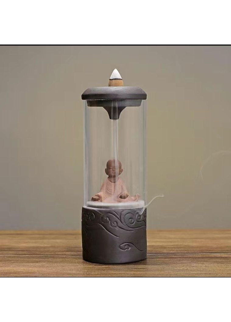 Підставка - аромалампа "Рідкий дим" кераміка "Релаксуючий маленький будда"+20 конусів No Brand (295012744)
