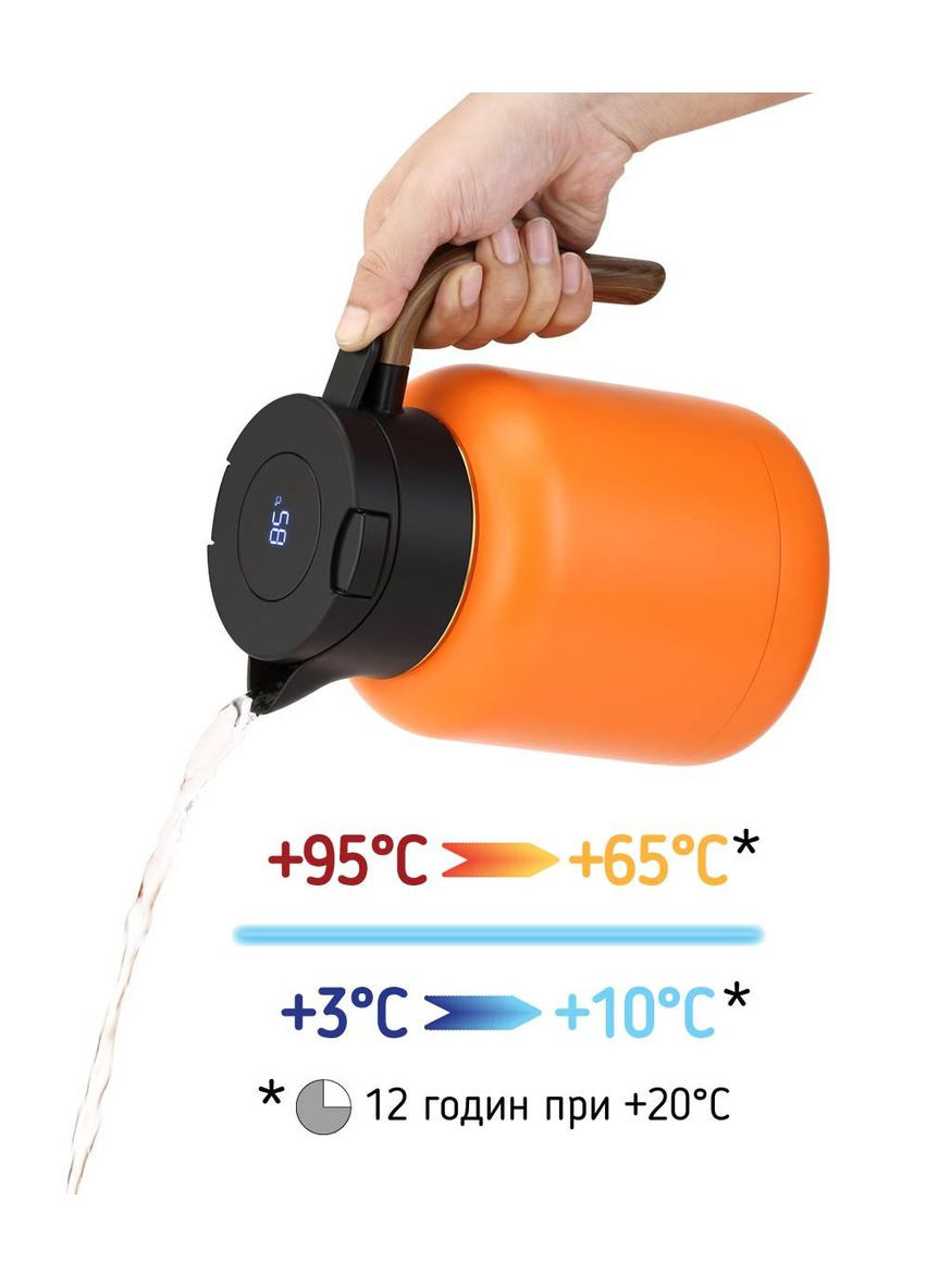 Термос Nova, 1500 мл Помаранчевий SAMADOYO (305004040)