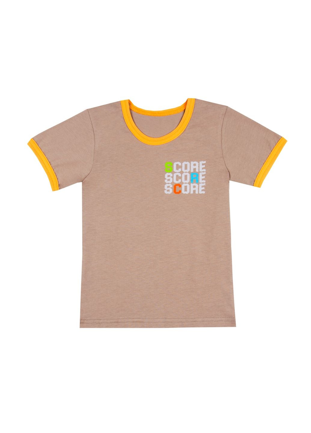 Коричнева літня дитяча футболка для хлопчика ft-25-12 GABBI