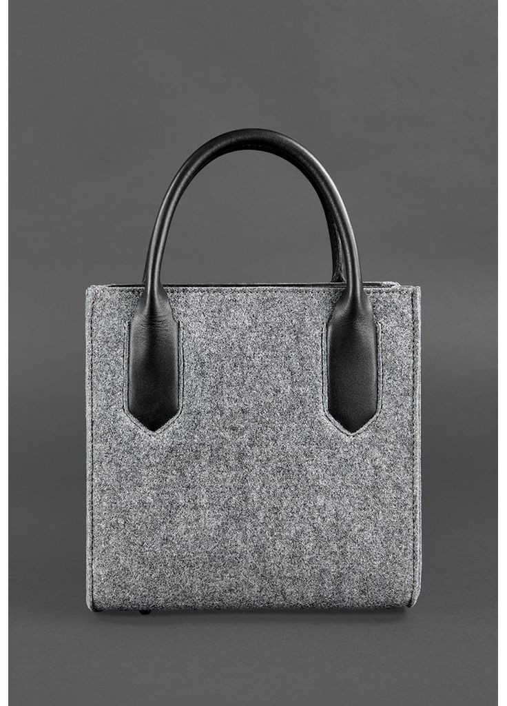 Женская фетровая сумка-кроссбоди Blackwood с кожаными черными вставками BlankNote (348359291)