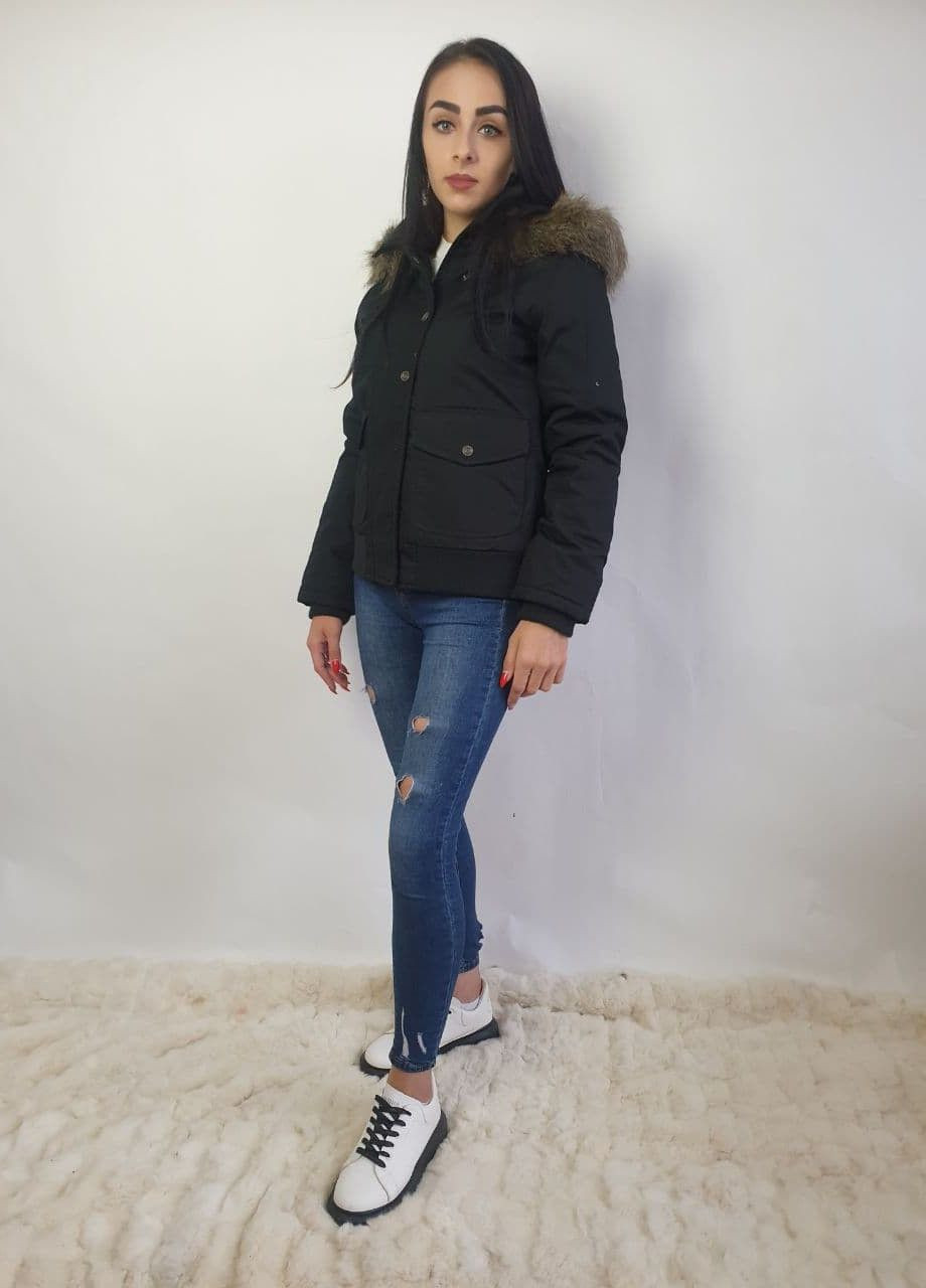 Чорна демісезонна куртка u3jka4elf5 чорний Element