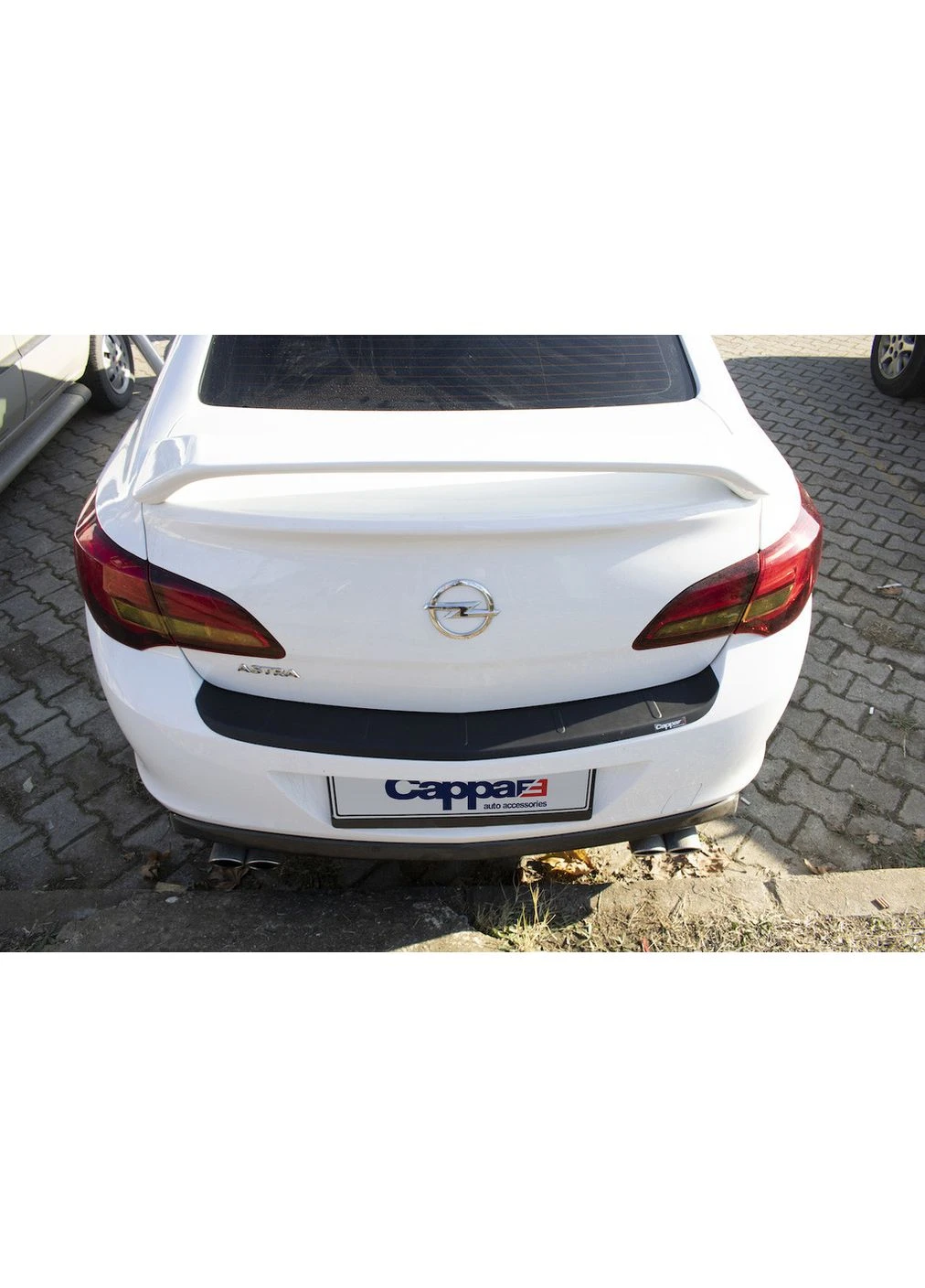 Накладка на задній бампер EuroCap (Sedan, ) для Opel Astra J 2009-2015 рр ABS (389422793)