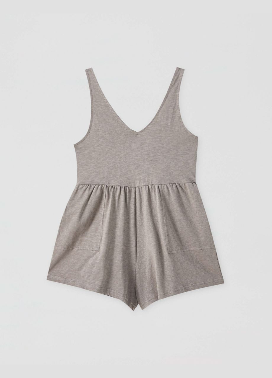 Комбинезон из хлопка Pull & Bear однотонный кэжуал