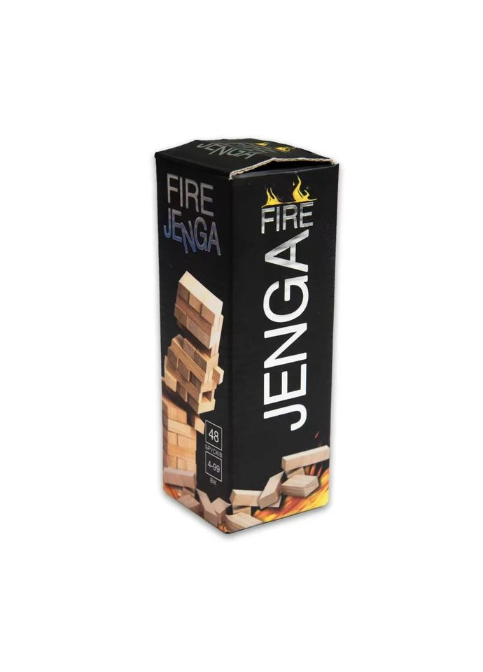 Настільна гра "Fire Jenga" українською мовою 48 брусків 30848 Strateg (393937004)
