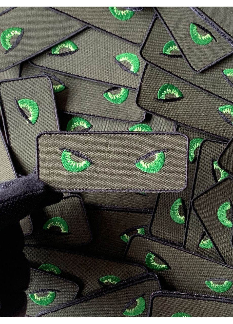 Шеврон ЗЛІ ОЧІ (Форма прямокутна. На липучці) Розмір 4x10см No Brand (369924732)