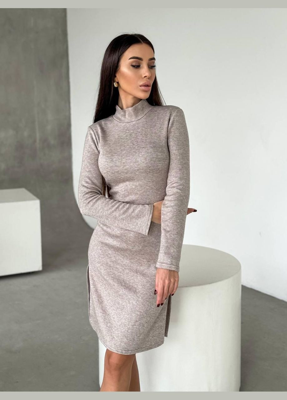 Бежева тепла сукня ao509 No Brand