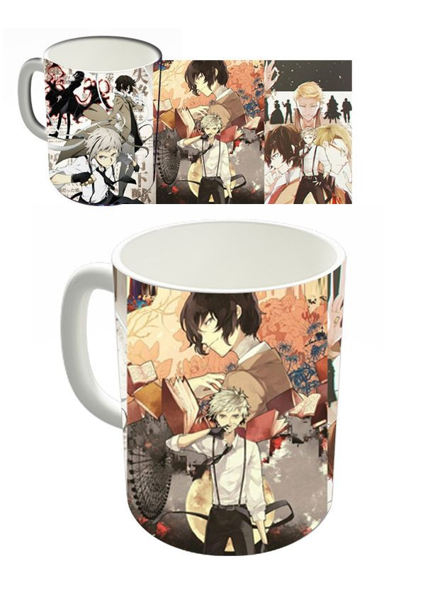 Чашка біла аніме Великий з бродячих псів (z0746) No Brand (327006642)