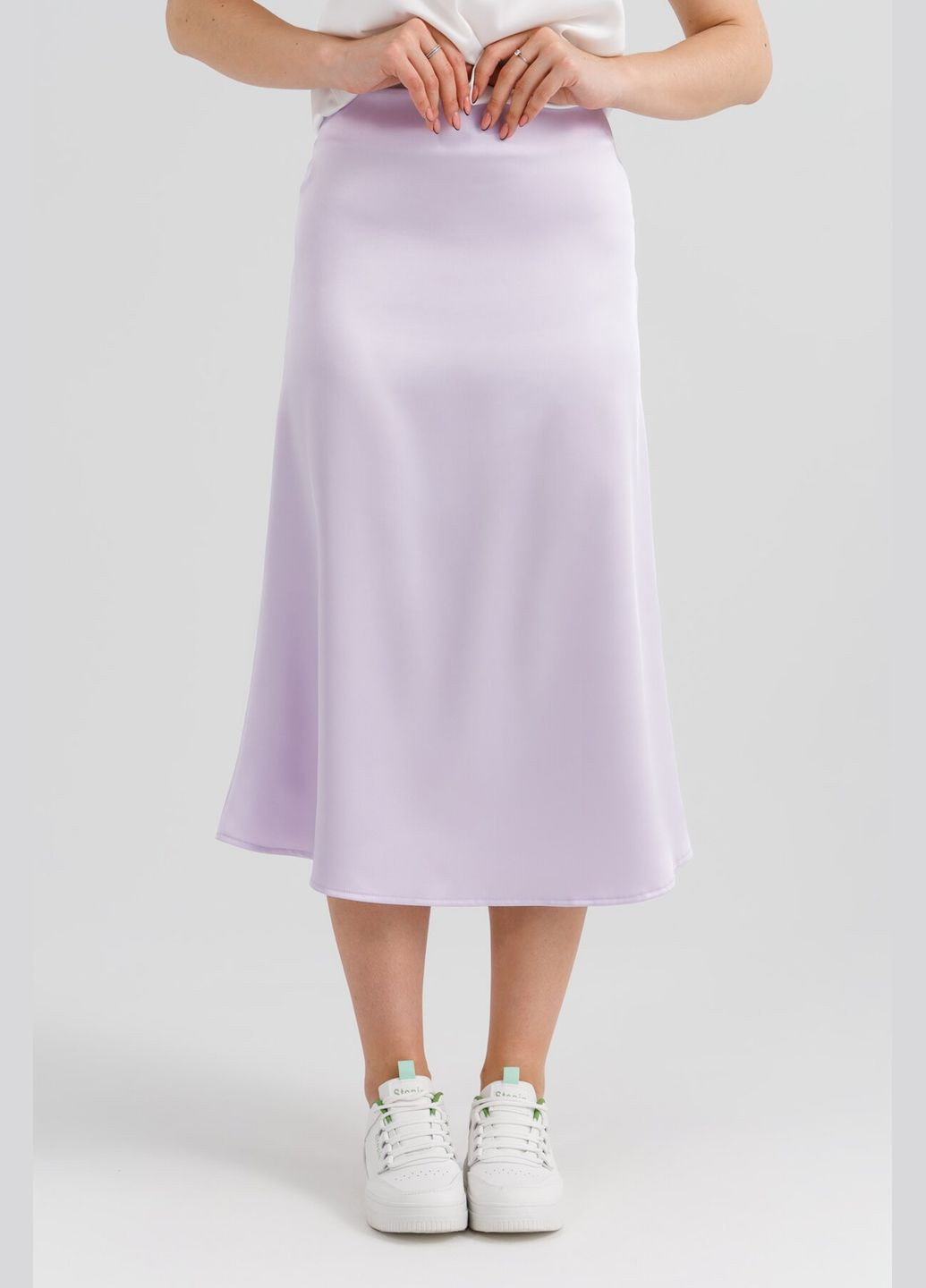 Сиреневая повседневная юбка однотонная женская wtc02359 сиреневый shop (2000990626738) LAWA