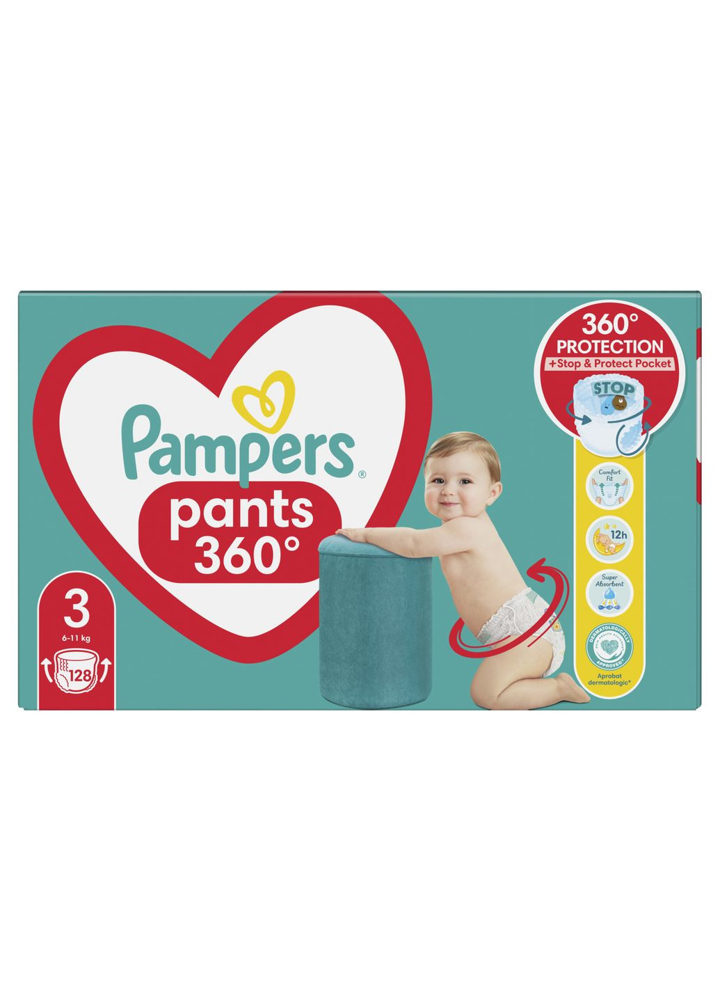 Подгузники-трусики Pants 3 (6-11 кг), 128 шт. Pampers 81748921 (333654529)