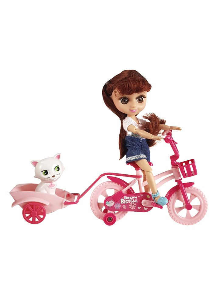 Игровой набор "Кукла Лора на прогулке" (58002), брюнетка. Qunxing Toys (290841530)