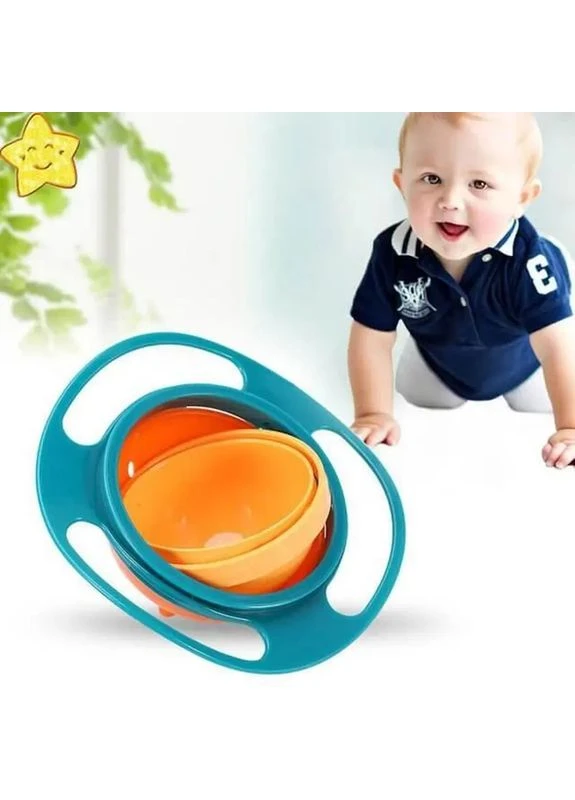 Дитяча тарілка непроливайка Universal Gyro Bowl посуд для малюків безпечний та зручний для їжі (627598) No Brand (382354146)