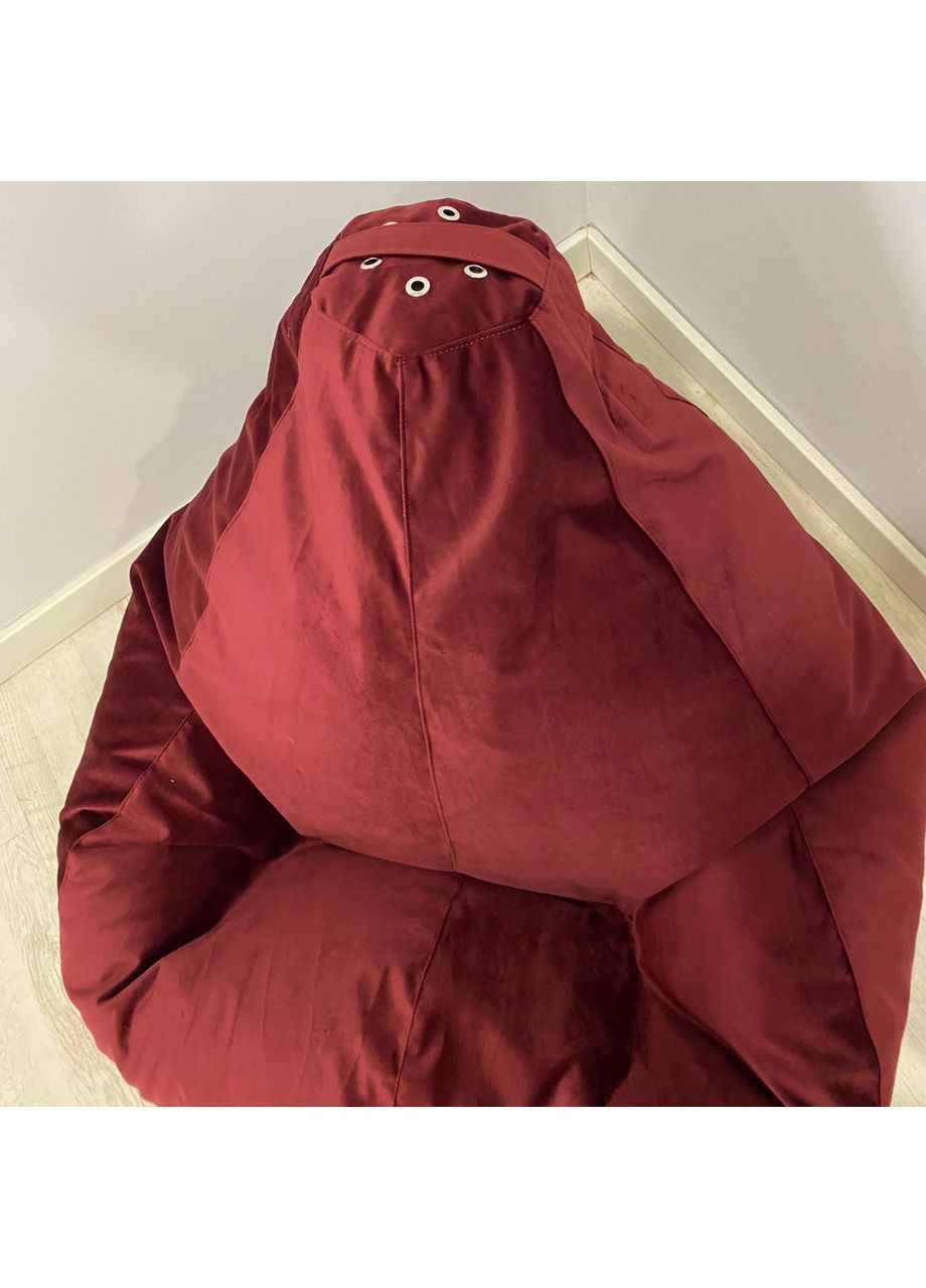 Крісло-мішок груша, XXL - 140х100 Велюр Florida Burgundy SkyPuff (361257689)