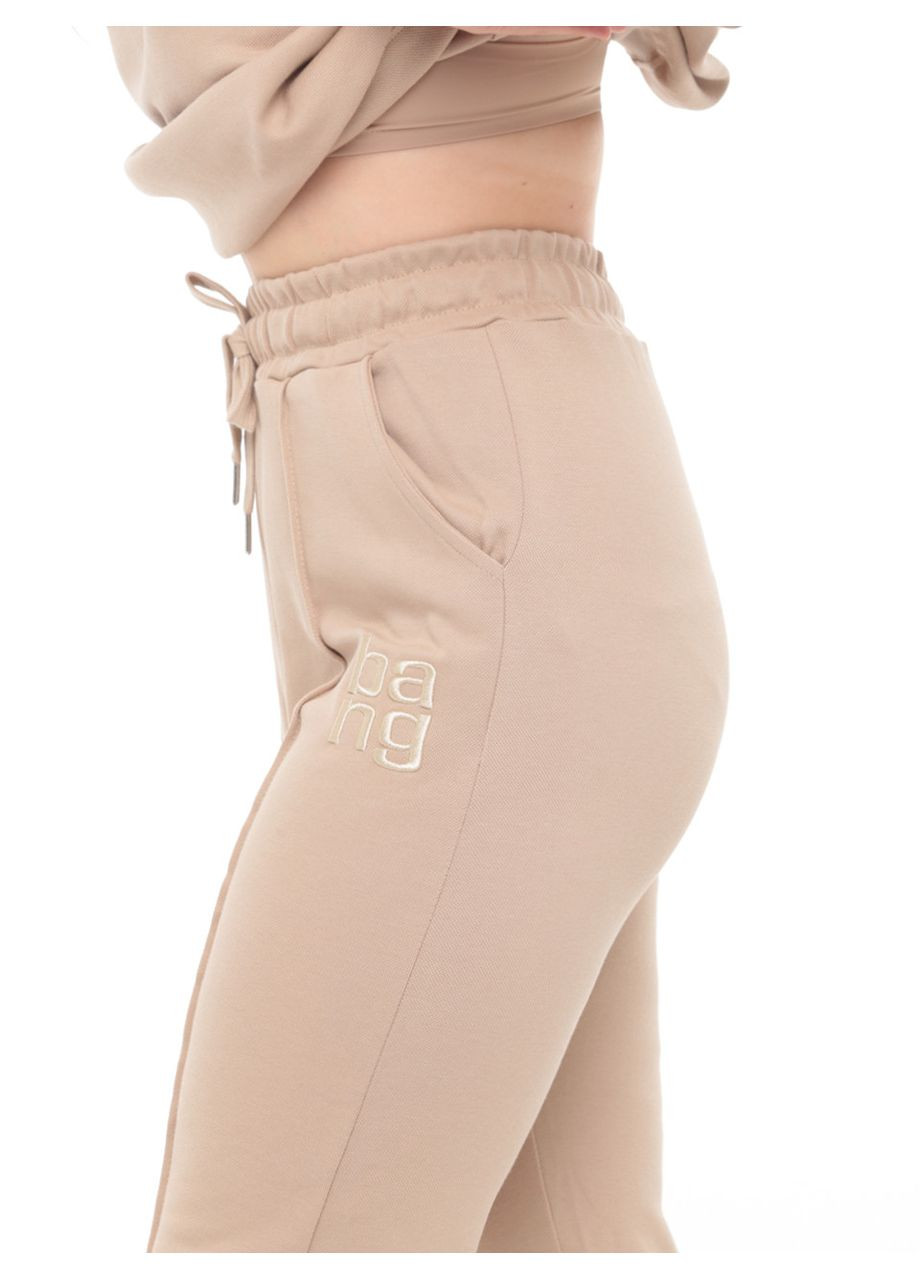 Спортивний костюм жіночий бежевий тринитка штани з худі JEANSclub Пряма (302879225)