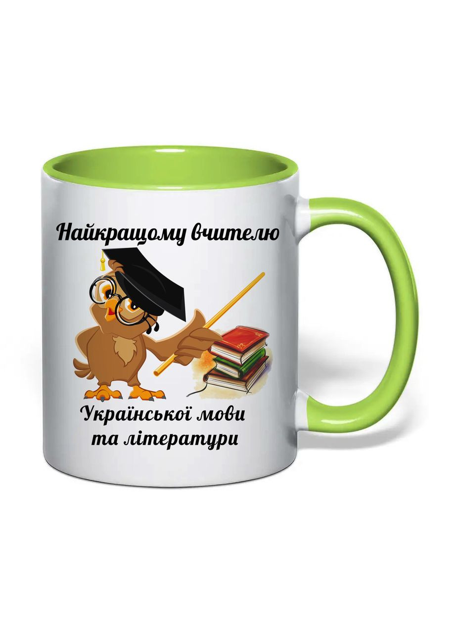 Чашка з друком "Найкращому вчителю української мови та літератури" 330 мл ( ) (31714) No Brand (362506342)