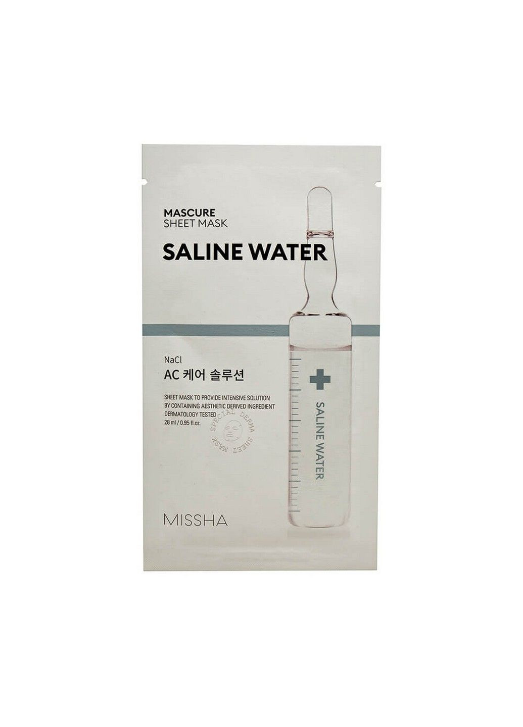 Увлажняющая маска для лица Mascure AC Care Solution Sheet Mask Saline Water 27 мл MISSHA (278048663)