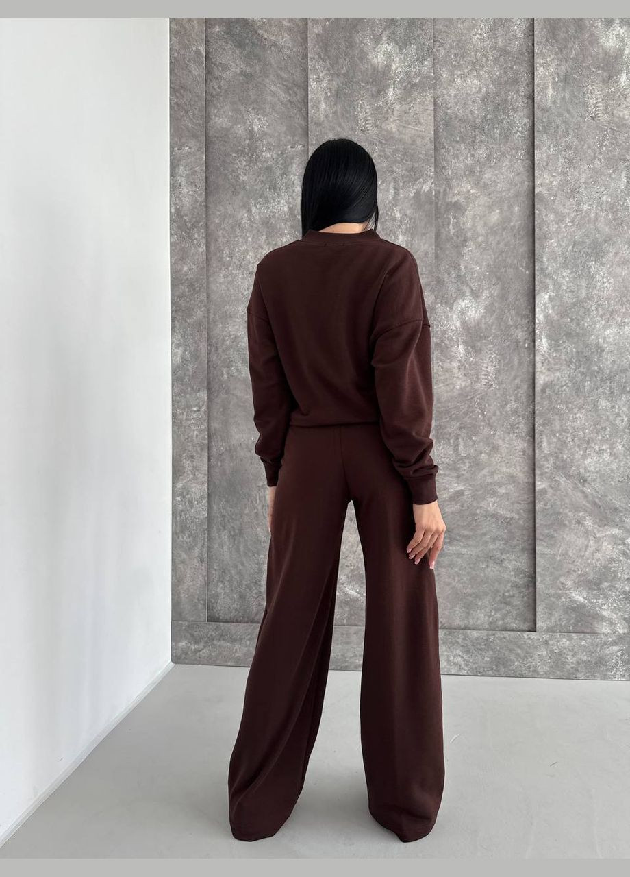 Жіночий якісний спортивний червоний костюм кофта і широкі штани палаццо No Brand (325479182)