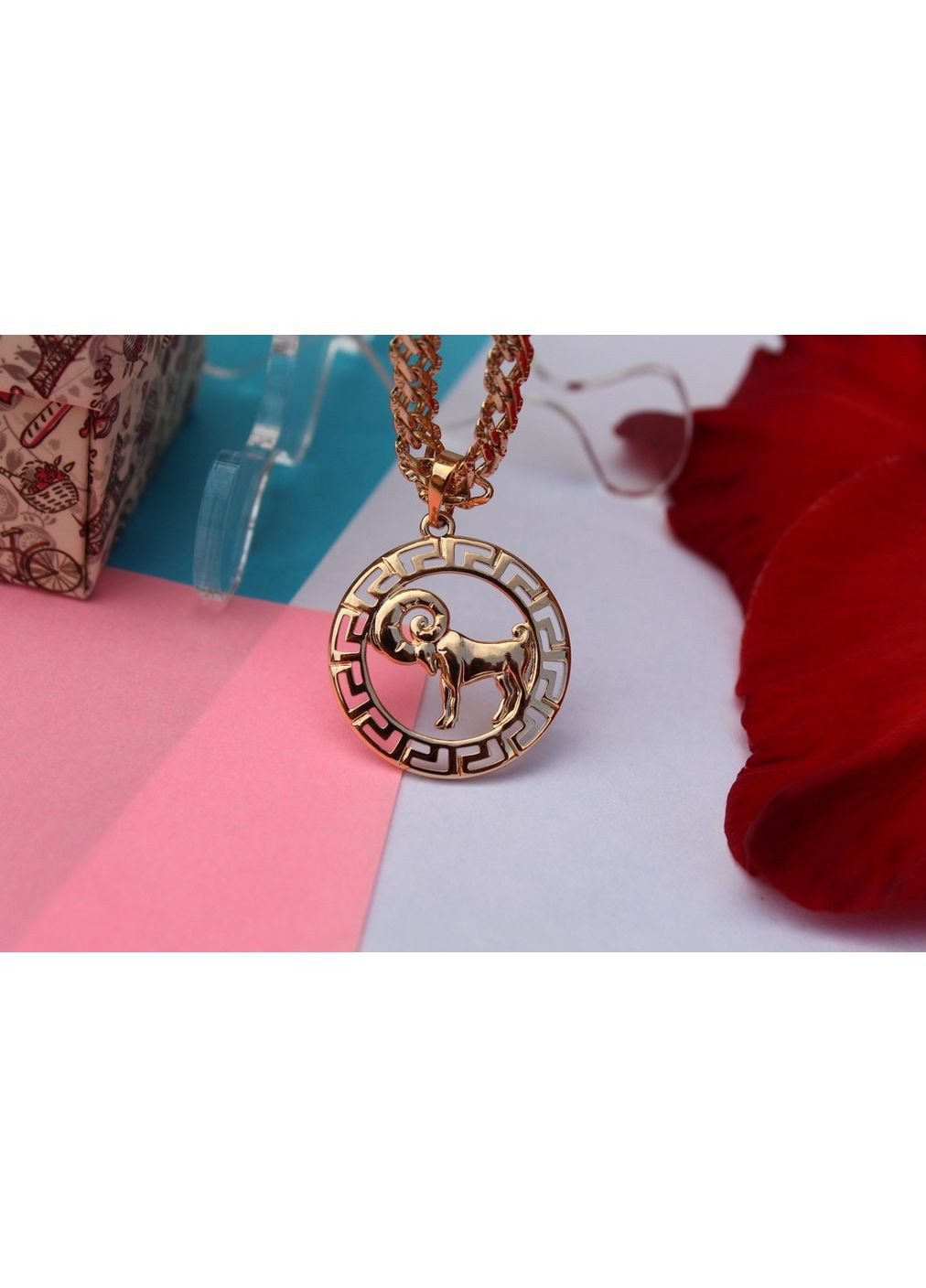 Кулон зодиак овен 2.5 см золотистый love-shopping Xuping Jewelry (355801071)