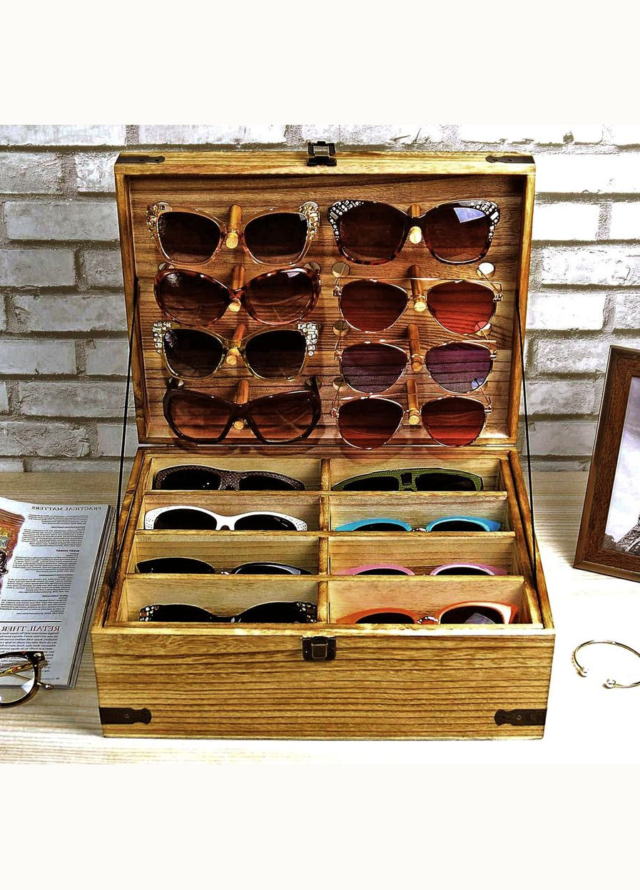 Органайзер для окулярів з дерева Тбілісі сієна (ОЧК-000105) No Brand (328076784)