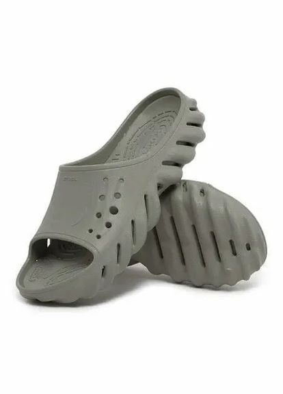 Серые пляжные шлепанцы slide elephant 208170 Crocs