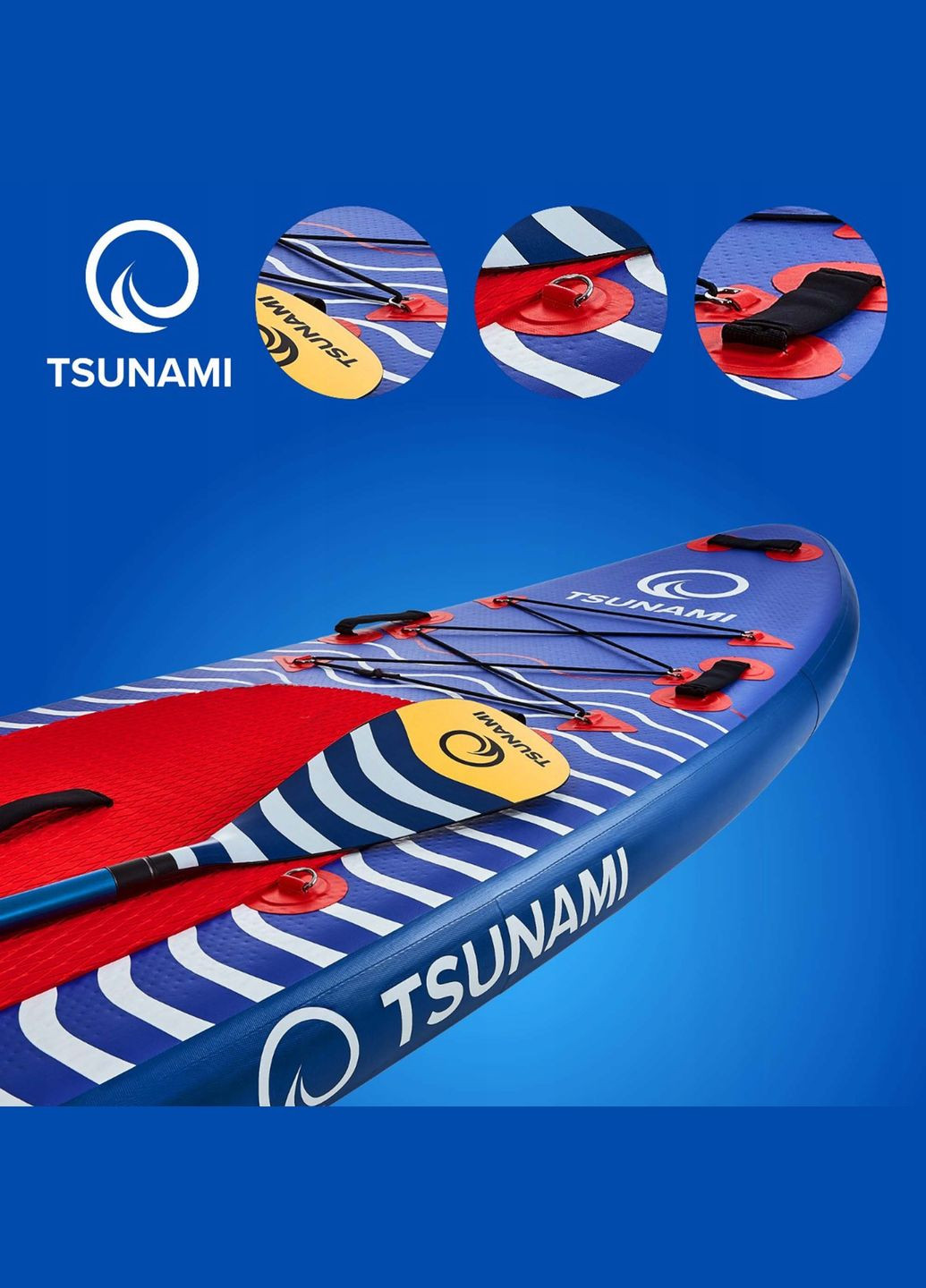 Надувна SUP дошка 350 см з веслом Wave TSUNAMI t04 (275654146)