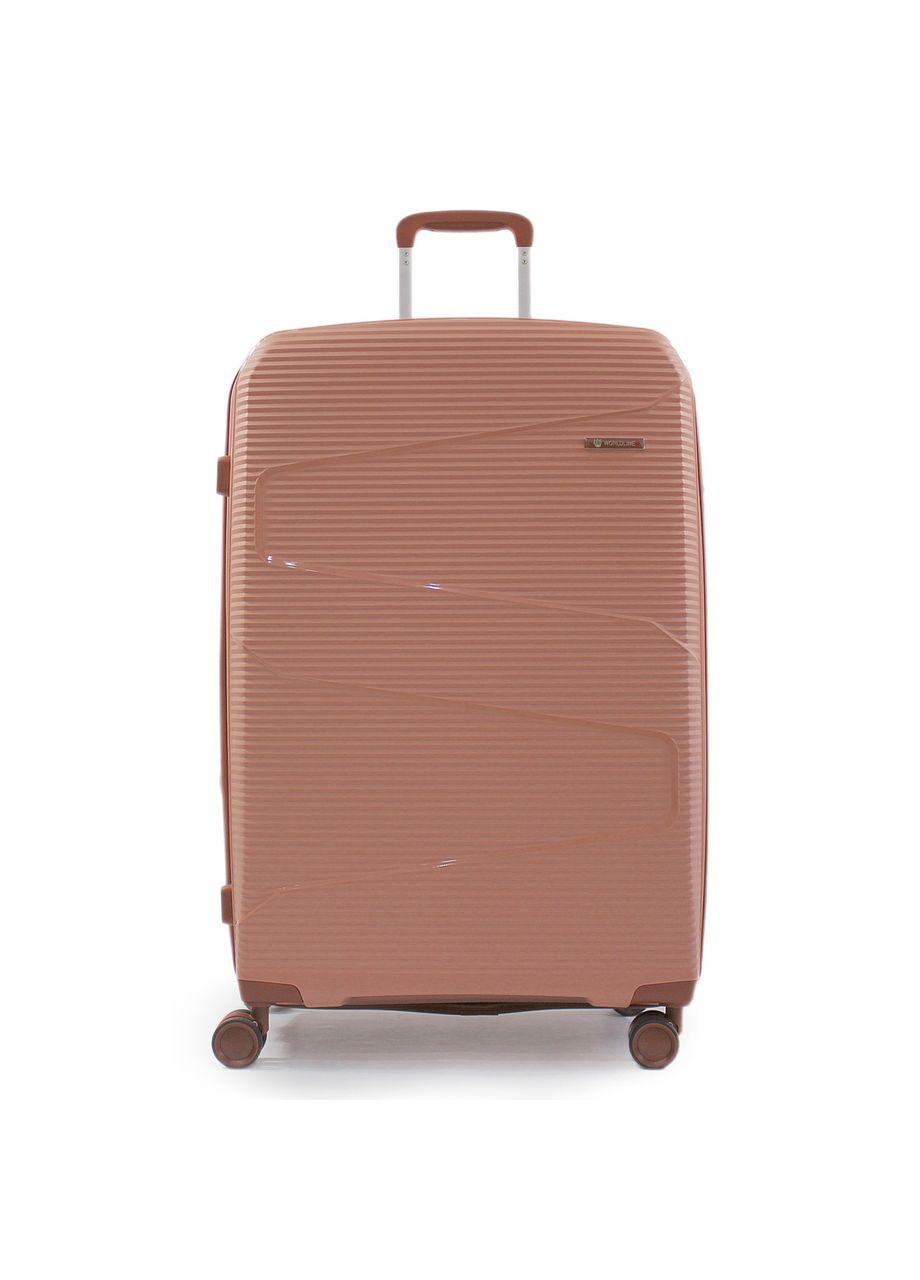 Чемодан большой L полипропилен пудра 76х50х32+5/118л/4.6кг/ 293 WORLDLINE (324802263)