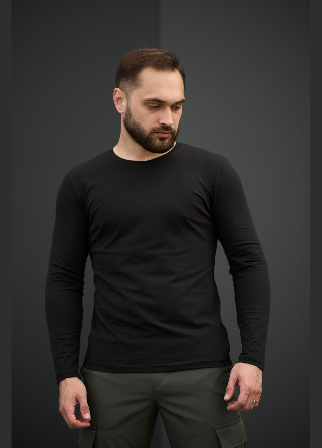 Комфортний лонгслів💣 Luna чорний