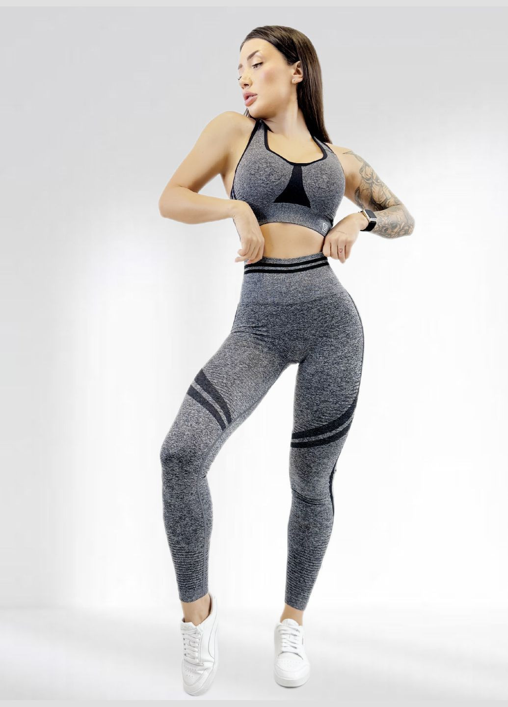 Костюм для фітнесу жіночий лосини пуш ап та топ LILAFIT (307923245)