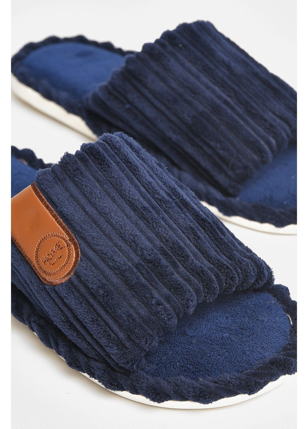 Темно-синие тапочки комнатные мужские темно-синего цвета Let's Shop