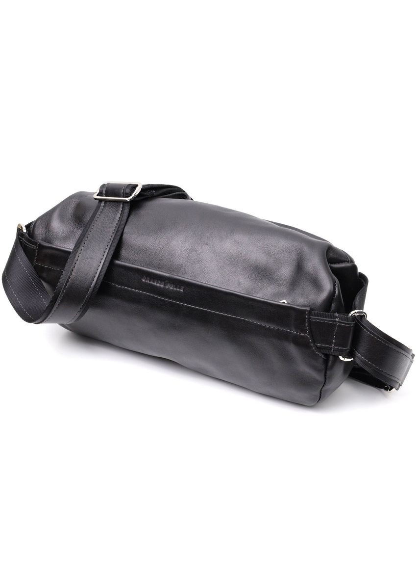 Оригінальна сумка через плече з натуральної шкіри 11649 Чорна Grande Pelle (366881245)