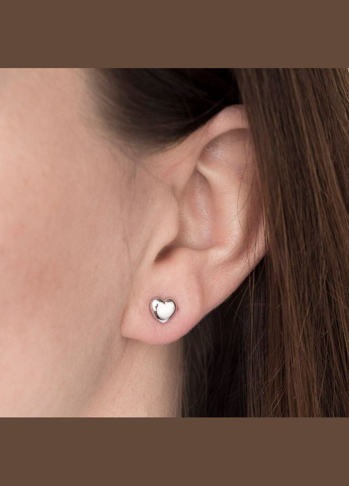 Золотые серьги-пусеты Сердечки с05341 Oniks (301407129)