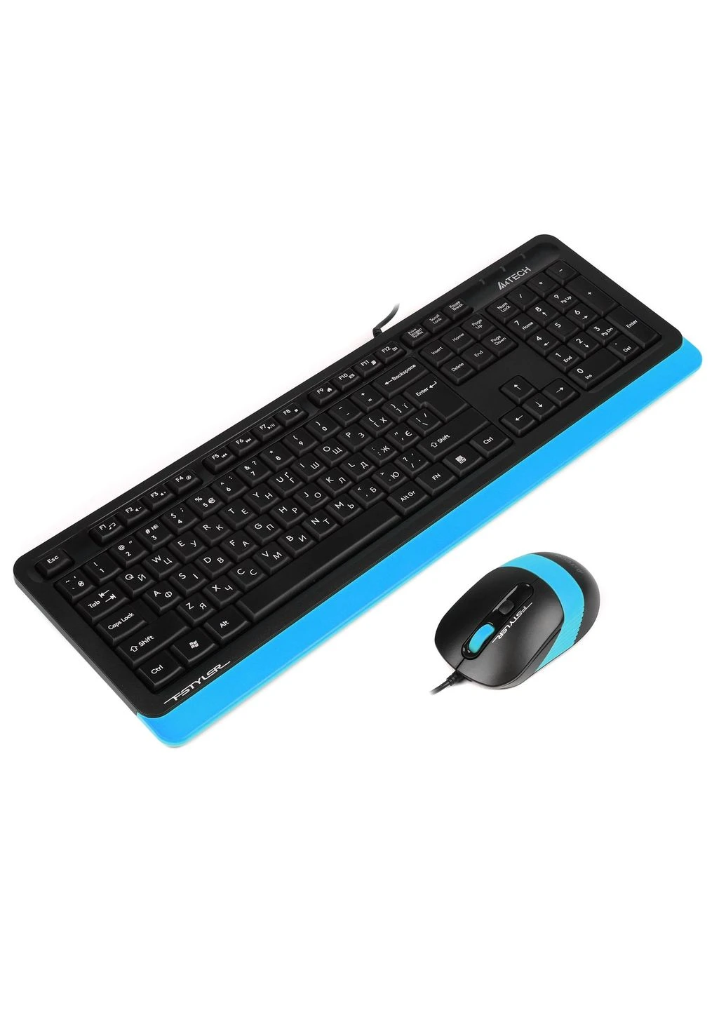 Комплект (клавиатура, мышь) F1010 Black/Blue A4Tech (347586924)