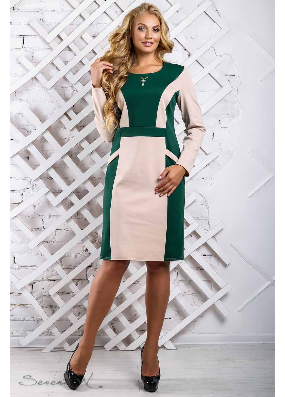 Бежевое платье 854.2323 Seventeen