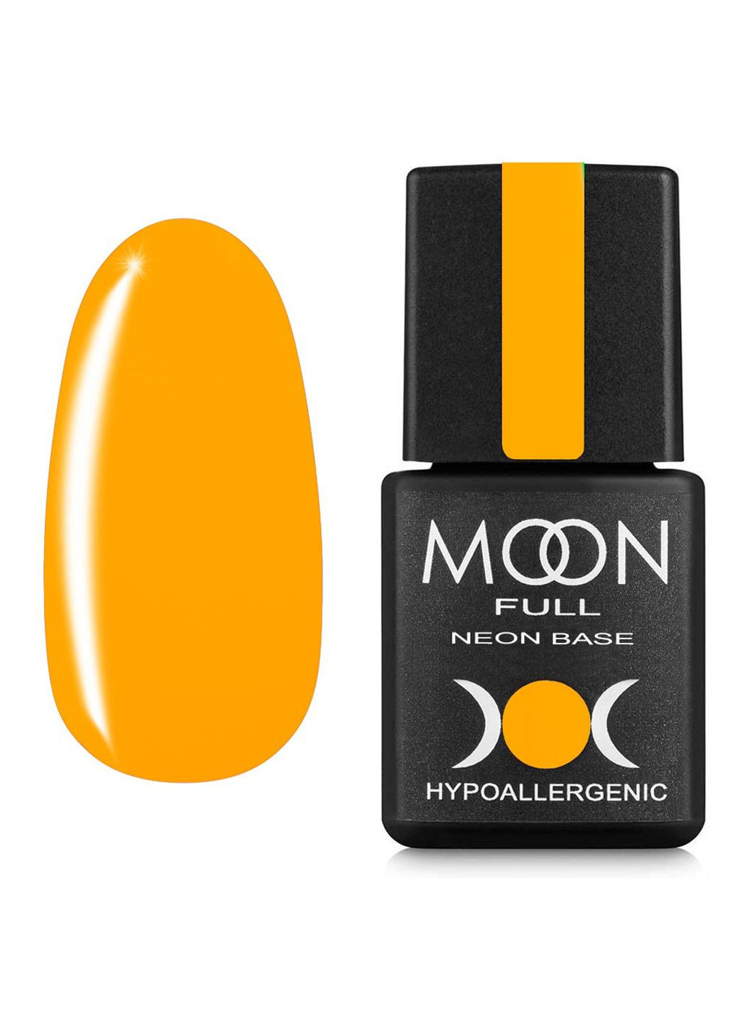 Неонова база для нігтів Full Neon Rubber Base №04 яскраво жовтогоряча 8мл Moon (294960442)